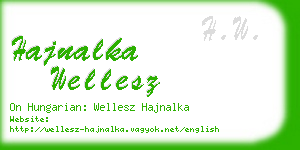 hajnalka wellesz business card
